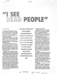 "I See dead people"