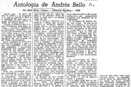 Antología de Andrés Bello