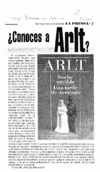 ¿Conoces a Arlt?