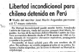 Libertad incondicional para chilena detenida en Perú.