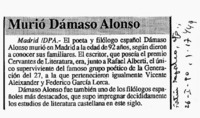 Murió Dámaso Alonso.