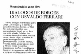 Diálogos de Borges con Osvaldo Ferrari.