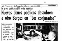 Nuevos dones poéticos descubren a otro Borges en "Los conjurados"