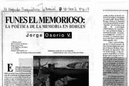 Funes el memorioso: la poética de la memoria en Borges