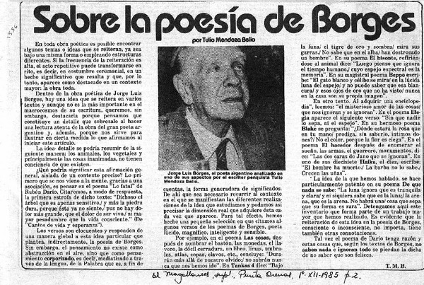 Sobre la poesía de Borges