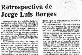 Retrospectiva de Jorge Luis Borges
