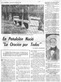 En Peñalolén nació "La Oración por todos"