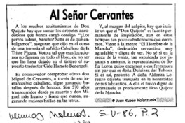 Al señor Cervantes
