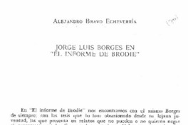 Jorge Luis Borges en "El informe de Brodie"