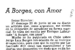 A Borges, con amor