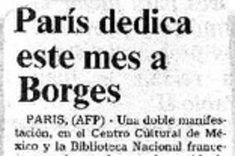 París dedica este mes a Borges
