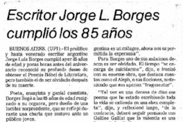 Escritos Jorge L. Borges cumplió los 85 años