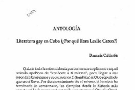 Literatura gay en Cuba (¿por qué llora Leslie Caron?)