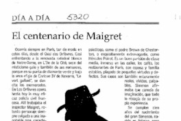 El centenario de Maigret