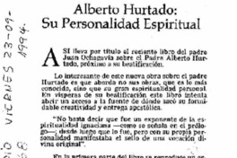 Alberto Hurtado, su personalidad espiritual.