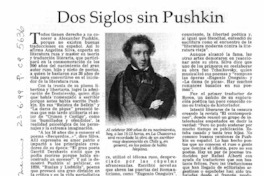 Dos siglos sin Pushkin.