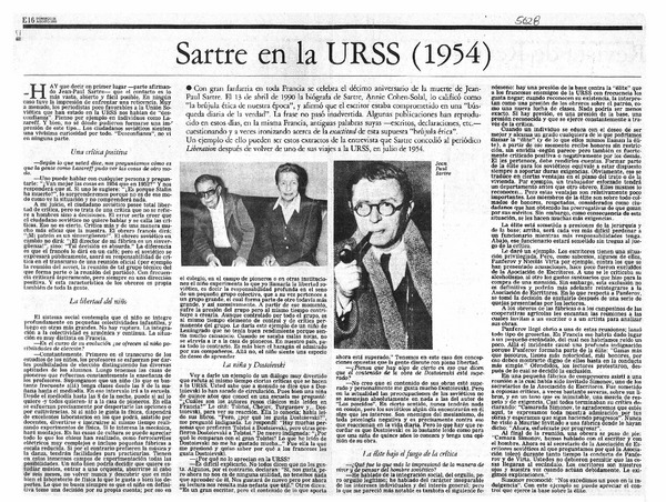 Sartre en la URSS (1954).