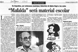 Mafalda" será material escolar.