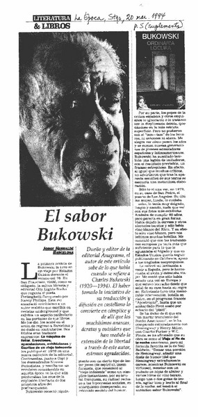 El Sabor Bukowski