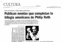 Publican novelas que completan la trología americana de Philip Roth