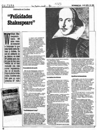 Felicidades Shakespeare".