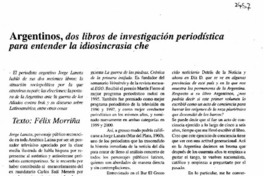 Argentinos, dos libros de investigación periodística para entender la idiosincrasia che