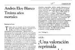 Andrés Eloy Blanco treinta años mortales.