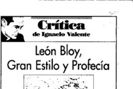 León Bloy, gran estilo y profecía