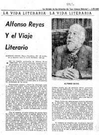 Alfonso reyes y el viaje literario.