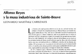 Alfonso Reyes y la musa industriosa de Sainte-Beuve