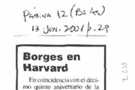 Borges en Harvad