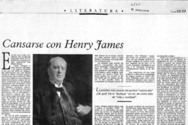 Cansarse con Henry James
