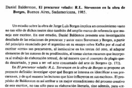 El Precursor velado:R.L. Stevenson en la obra de Borges