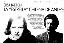 Elisa Breton la "estrella" chilena de André Breton.