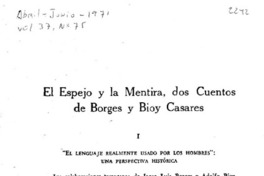 El Espejo y la mentira, dos cuentos de Borges y Bioy Casares