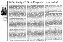 Stefan Zweig y F. Scott Fitzgerald, ¿resucitados?