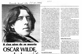 Oscar Wilde, dandy y mártir