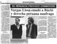 Vargas Llosa emuló a Büchi y derecha peruana naufraga.