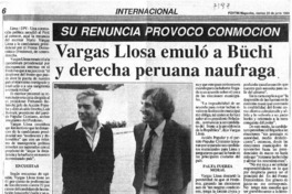 Vargas Llosa emuló a Büchi y derecha peruana naufraga.