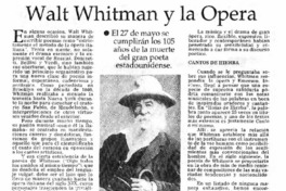 Walt Whitman y la ópera