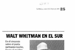 Walt Whitman en el sur.