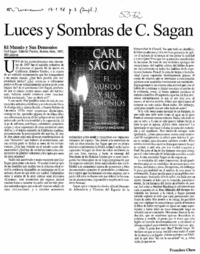 Luces y sombras de C. Sagan