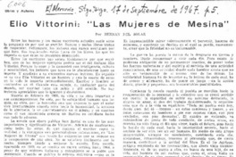 Elio Vittorini: "Las mujeres de Mesina"