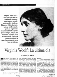 Virginia Woolf: La útlima ola
