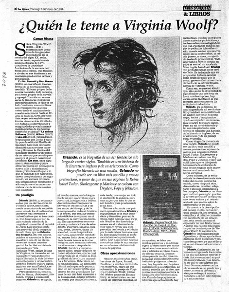 ¿Quién le teme a Virginia Woolf?