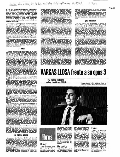 Vargas Llosa frente a su opus 3
