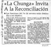 "La Chunga" invita a la reconciliación.