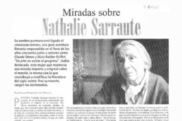 Miradas sobre Nathalie Sarraute