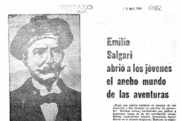 Emilio Salgari abrió a los jóvenes el ancho mundo de las aventuras