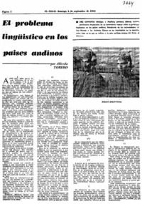 El problema lingüístico en los países andinos